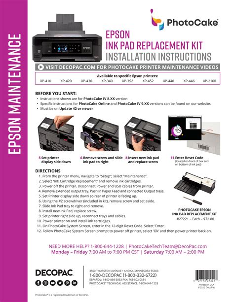 PhotoCake® IV Ink Pad Replacement Kit Flyer by DecoPac - Issuu