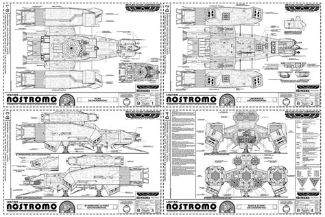 USCSS Nostromo (Small Blueprint Version) by Hydride-Ion on DeviantArt