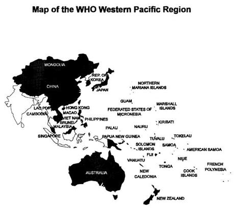 Map of the Western Pacific region (World Health Organization, 1995) : r/MapPorn