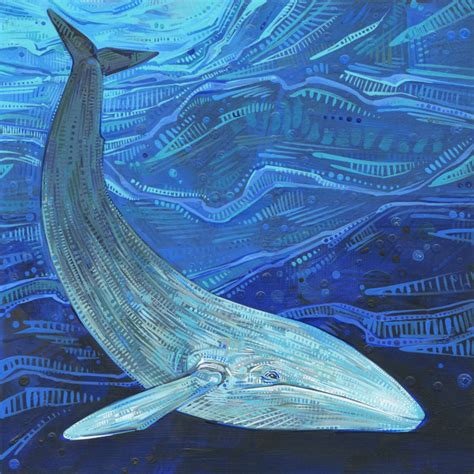 Blue Whale Painting by Oregon Artist Gwenn Seemel 2012