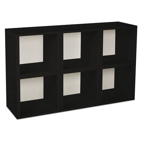 Way Basics Eco Stackable Modular Storage Cubes, Black, 6-Pack - Walmart.com