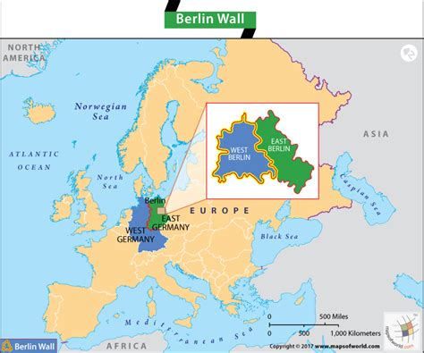 Berlin Wall Map Europe