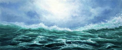 Ocean waves Painting by Boyan Dimitrov - Fine Art America