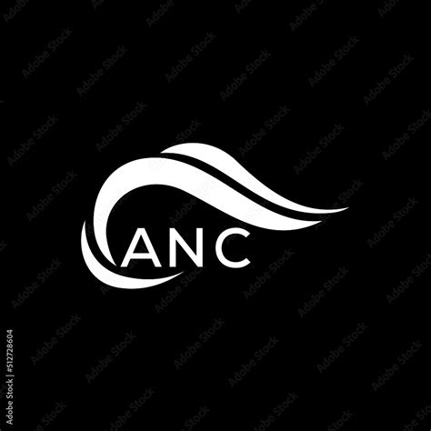 ANC letter logo. ANC best black background vector image. ANC Monogram logo design for ...