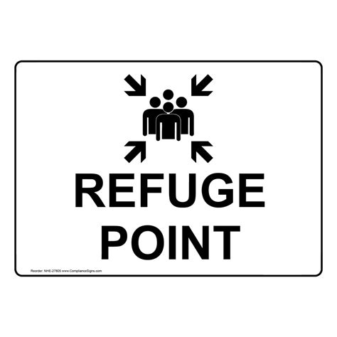 Emergency Response Rescue / Refuge Area Sign - Refuge Point