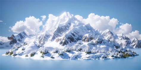 Premium AI Image | Dolomites mountains with snow