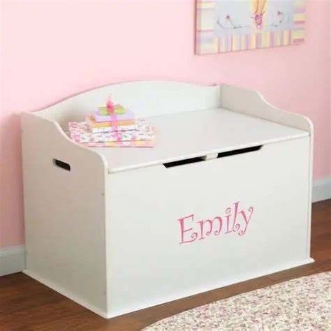 Pin by Michelle Van Eerde on playroom | Personalised toy box, Personalized toys, Girls toy box