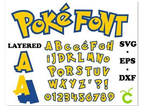 Pokemon Font SVG Cricut, Pokemon Font PNG, Pokemon Font SVG - Inspire Uplift