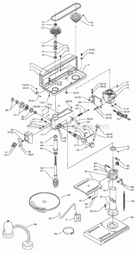 Delta Drill Press Parts List | Reviewmotors.co