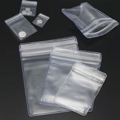 100PCS THICK Grip Seal Bag Self Waterproof Clear Polythene Poly Plastic ...