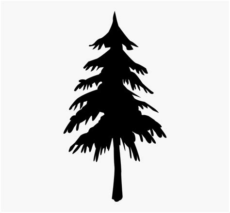 Tree, Silhouette, Fir Tree, Black, Baume, Clouds - Pinhole Effect, HD Png Download - kindpng