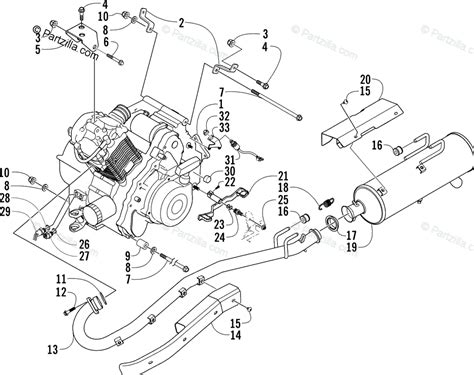 Arctic Cat ATV 2004 OEM Parts Diagram for Engine And Exhaust | Partzilla.com