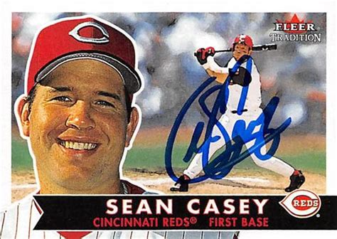 Sean Casey autographed Baseball Card (Cincinnati Reds) 2001 Fleer ...