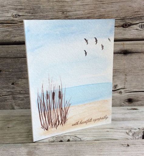 Sympathy card Watercolor beach scene sympathy by TheLittleCardCo ...