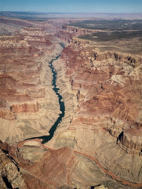 "Aerial View Of The Colorado River In The Grand Canyon National Park" by Stocksy Contributor ...