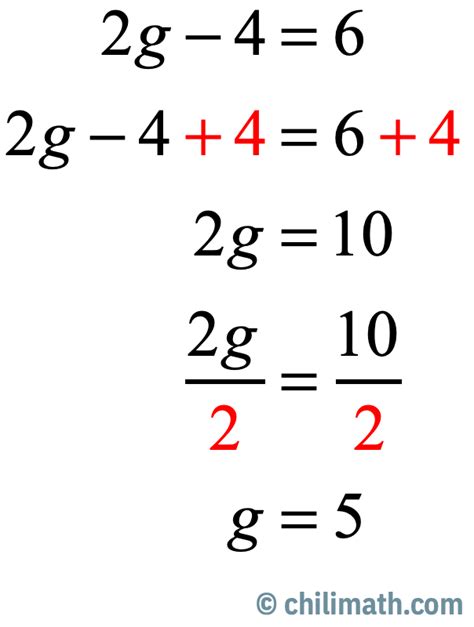 Two-Step Equations Practice Problems with Answers | ChiliMath