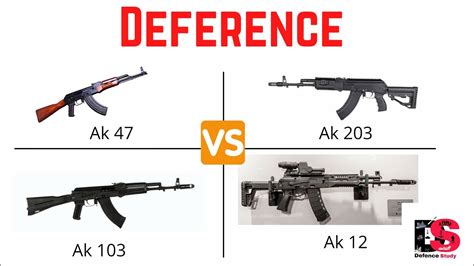 Difference between AK 47, AK 103, AK 203 and AK 12 | AK 47 VS AK 103 | AK 203 VS AK 12 - YouTube