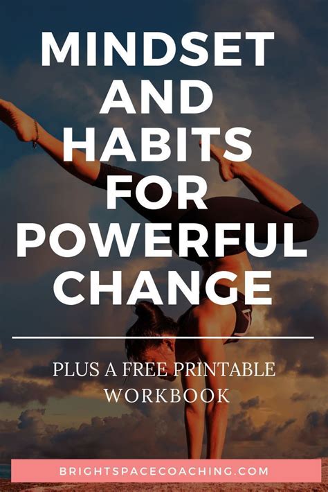 Mindset & Habits for Powerful Change | Healthy mindset, Positive ...