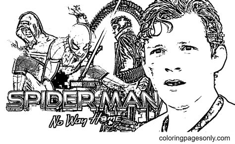 Spider Man No Way Home Coloring Pages Printable