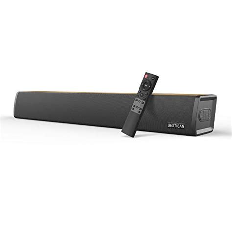 Soundbar Bestisan Bluetooth TV Sound Bar 60W 24-Inch with 3 Equalizer ...