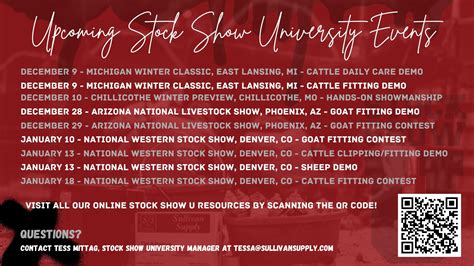 Check Out The Upcoming Stock Show University Events | The Pulse