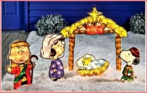 peanuts outdoor Nativity | Charlie Brown and Lucy "Lighted" Nativity Scene Outdoor... review ...