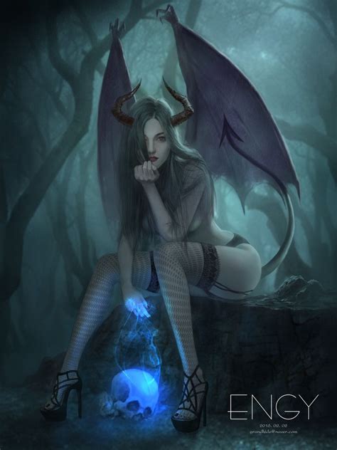 ArtStation - The Succubus in forest, Engy Jeong in 2020 | Fantasy demon, Dark fantasy art ...