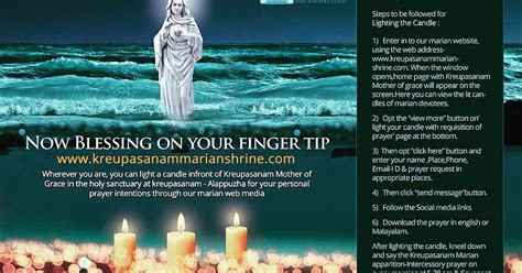 Kreupasanam Marian Shrine: How to LIGHT a CANDLE and Request a Prayer ...