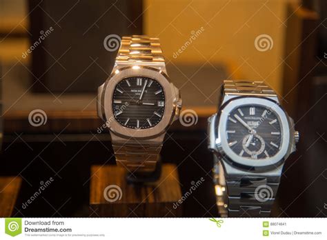 Swiss Made Luxury Watches Shop Patek Philippe Editorial Photo - Image ...