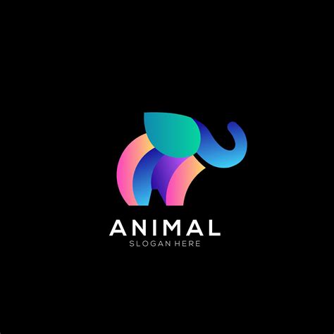 Elephant logo colorful design gradient 19848323 Vector Art at Vecteezy