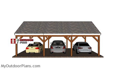 20×30 Carport Gable Roof Plans