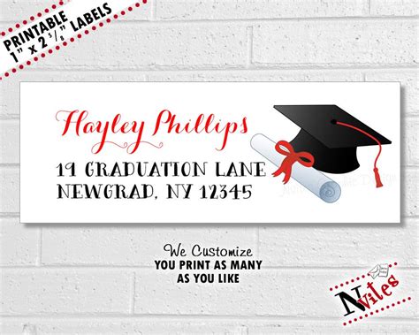 Graduation Address Labels Template Free