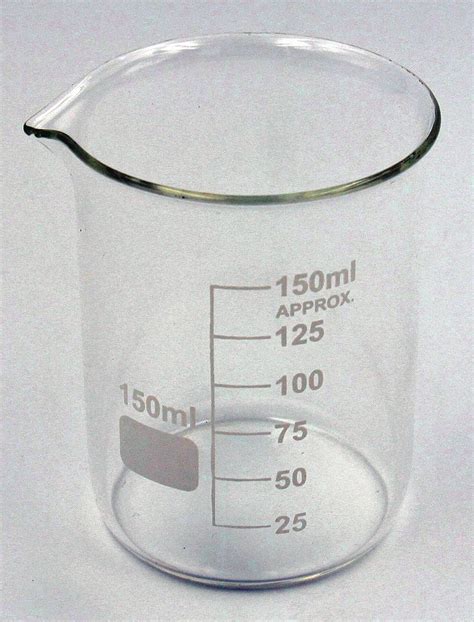 LAB SAFETY SUPPLY Glass Beaker, Low Form, 25 to 150mL, 12 PK - 5YGZ1 ...