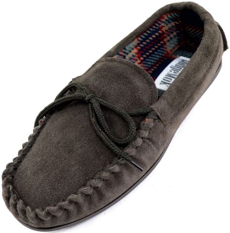 Men's Traditional Genuine Suede Leather Moccasin - Absolute Footwear