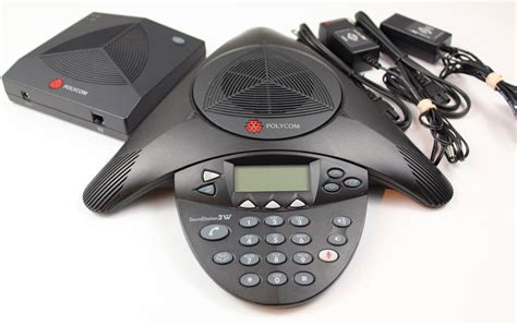 + Polycom SoundStation 2 EX with 2 Mics Included 2200-16155-001 2200-16200-001 Renewed