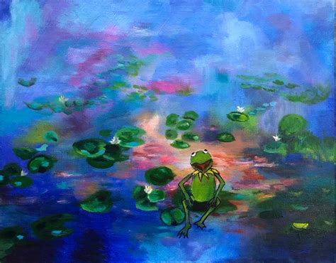 Frog in a pond | Oscary Art