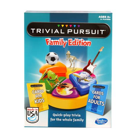 Trivial Pursuit Family Edition Game | Trivial pursuit, Fun board games, Games for kids