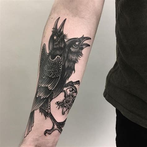 Two headed crow by Scott Move (@ scottmove) #parliamenttattoo , #Crow # ...