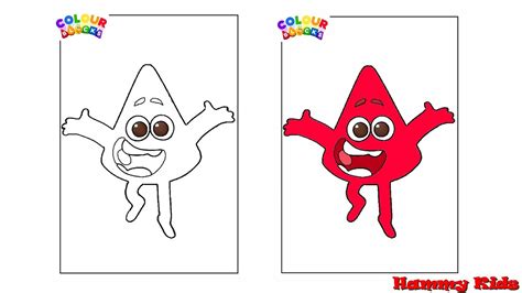 Colourblocks Red | Learn to Draw and Colour | Colour Blocks Red | Hammy Kids - YouTube