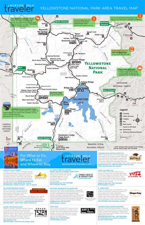 Yellowstone tourist map - Ontheworldmap.com