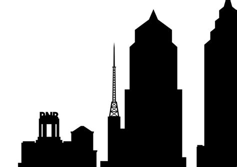 Philadelphia Skyline Silhouette Printable Skyline - Etsy