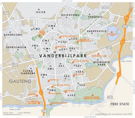 Vanderbijlpark Map - South Africa