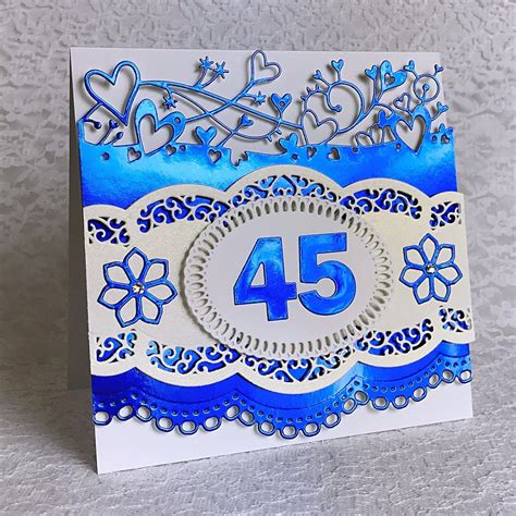 Amazon.com: Handmade 45th Anniversary Card / Anniversary Gift ...