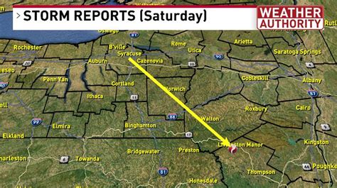 Possible tornado in southeastern New York State Saturday evening