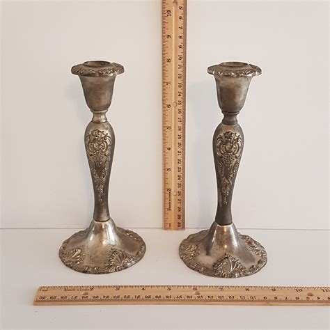 Vintage Pair of 8.5 Godinger Candlesticks, Ornate Godinger Silver ...