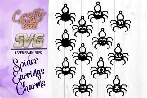 Spider Earrings Svg Bundle Halloween Svg Earring Svg - Etsy