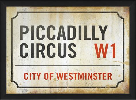 Piccadilly Circus Sign Print - Contemporary - Prints And Posters - by Art District 9 | Houzz