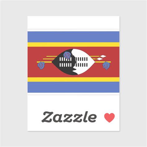 Flag of Eswatini Sticker | Zazzle