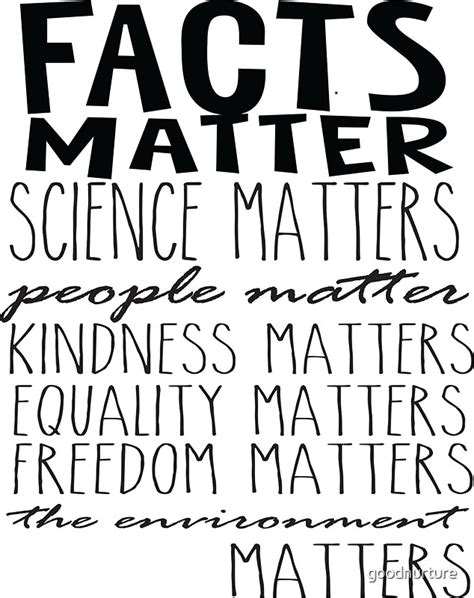 "Facts Matter Science Matters" Stickers by goodnurture | Redbubble