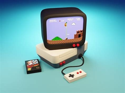 Retro Games Console free 3D model | CGTrader